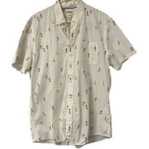 Goodthreads Shirt Poplin Skateboard Button Down‎ Short Sleeve Shirt Size XL